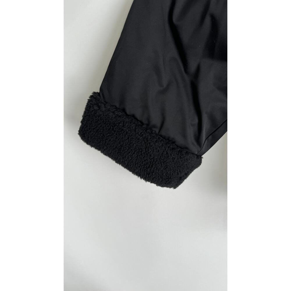 & Other Stories Stockholm Aviator Jacket Womens Large Black New Faux Shearling - Picture 8 of 16